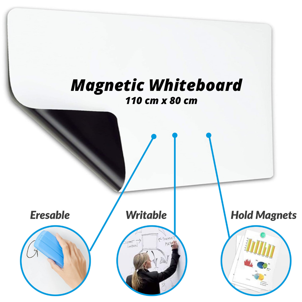 Magnetic whiteboard 80 × 110