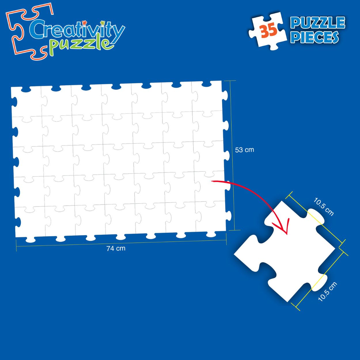 Creativity Puzzle(Non Erasable) White Blank Puzzle
