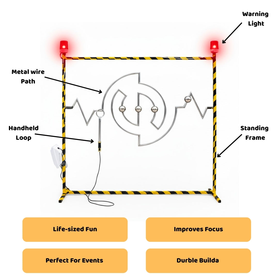 Electric Buzz Wire Game for Adults – Ultimate Focus Challenge with a Sturdy Metal Frame!