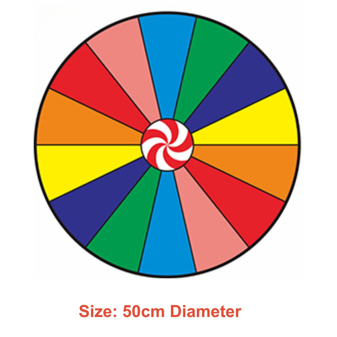 Prize Spinner Wheels - Colorful Erasable Turntables 30 and 50 cm in Diameter