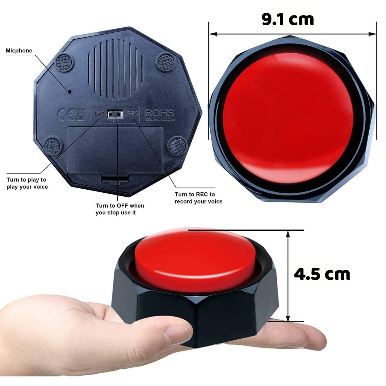 Recordable Fun Buzzers - Set Of 2 – Smart Skills